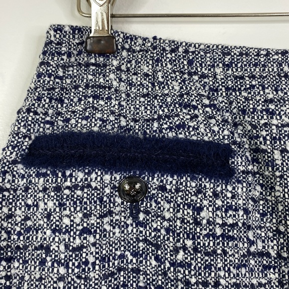 L.K. Bennett Astrala Navy Tweed Skirt Sz. 10 Classic Preppy - Picture 3 of 9
